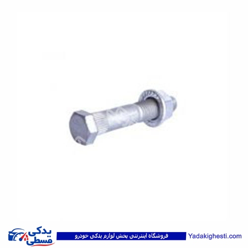 پراید پیچ طبق به سگدست سفید سر تیز با مهره   9000570122