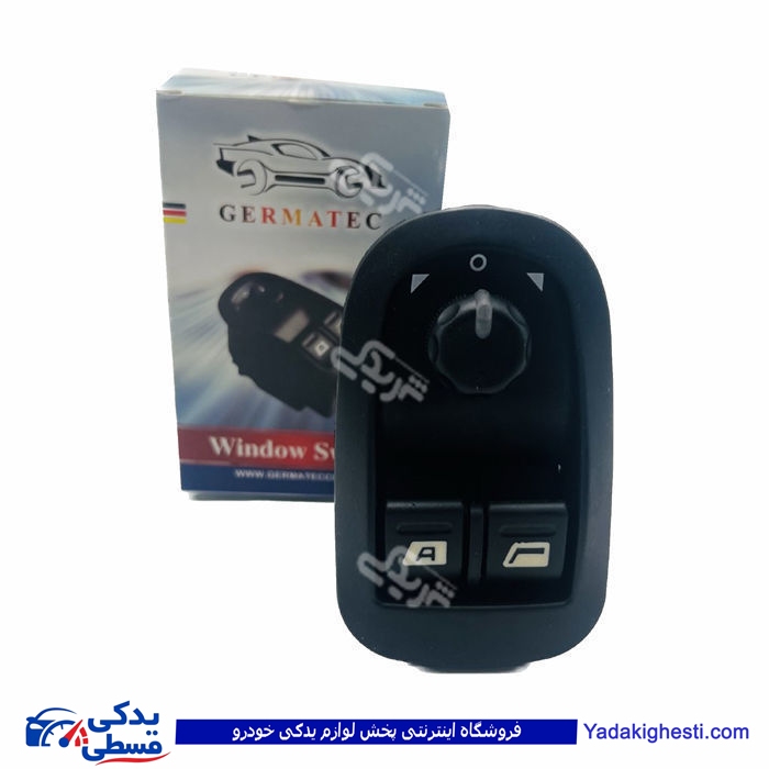 پژو کلید شیشه بالابر 206 کامل تیپ5و6 اتو دو سوکته ژرماتک GERMATEC کد 4602592