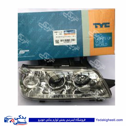 پژو چراغ جلو 405 SLX چپ دینا پارت SNT) 1205227)
